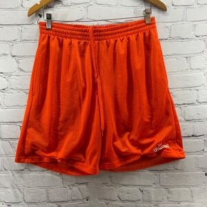 Spalding Mens Athletic Shorts Sz M Medium Red